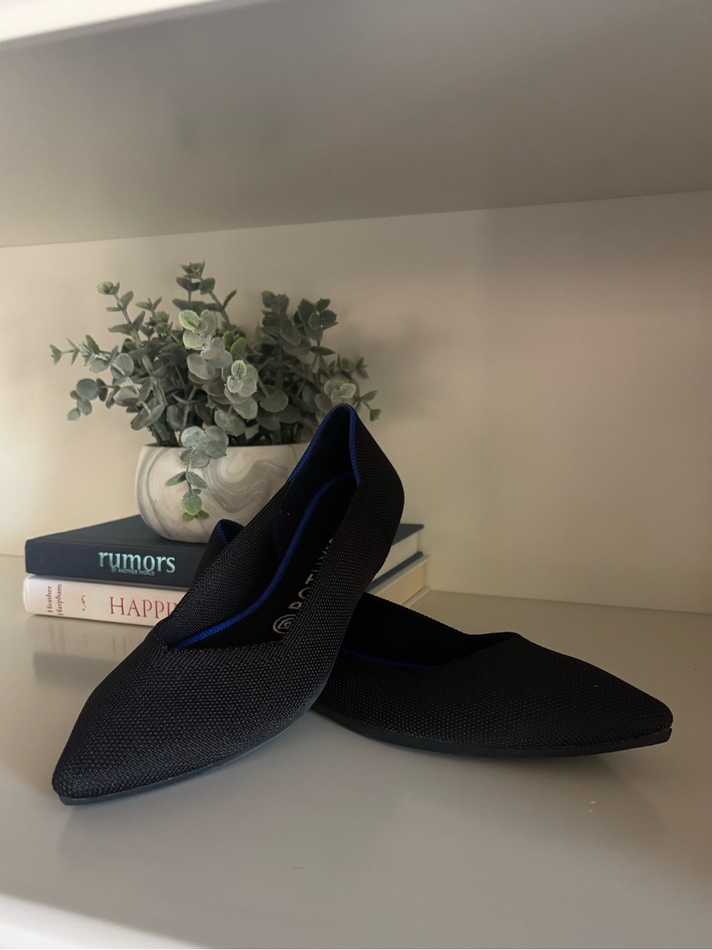 Rothy's Pointed-Toe Flats in Black NEW